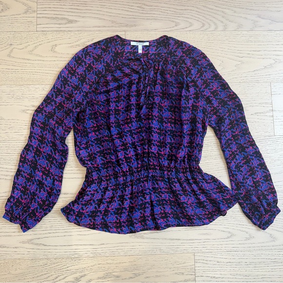 Derek Lam 100% Silk Blouse, 10 Crosby, Roused, Purple/Pink, Boho, Women’s US 6 - Picture 10 of 13